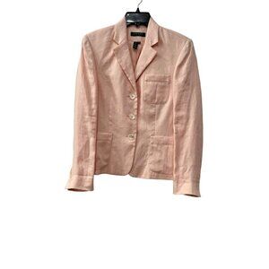 Lauren Ralph Lauren Size 8P Light Pink 100% Linen Blazer
